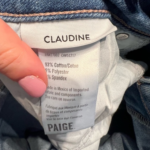 Paige Denim Claudine Flare Cropped Jeans Size 34 - Picture 5 of 5